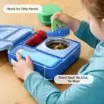 OmieBox - Lonchera Térmica Bento para Niños (Comida Fría y Caliente) - Celeste/Azul - Imagen 6