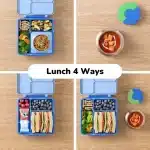 OmieBox - Lonchera Térmica Bento para Niños (Comida Fría y Caliente) - Celeste/Azul - Imagen 4