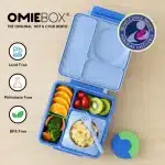OmieBox - Lonchera Térmica Bento para Niños (Comida Fría y Caliente) - Celeste/Azul - Imagen 3