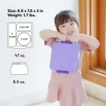OmieBox Lonchera Térmica Bento para Niños - Lila / Morado - Imagen 8