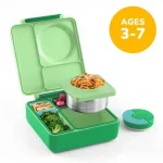 OmieBox Lonchera Térmica Bento para Niños - Limón / Verde