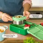 OmieBox Lonchera Térmica Bento para Niños - Limón / Verde - Imagen 5
