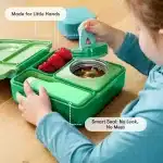 OmieBox Lonchera Térmica Bento para Niños - Limón / Verde - Imagen 6