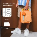 OmieBox Lonchera Térmica Bento para Niños - Melón / Anaranjado - Imagen 8