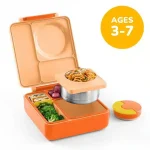 OmieBox Lonchera Térmica Bento para Niños - Melón / Anaranjado