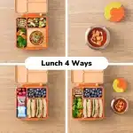 OmieBox Lonchera Térmica Bento para Niños - Melón / Anaranjado - Imagen 4