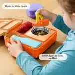 OmieBox Lonchera Térmica Bento para Niños - Melón / Anaranjado - Imagen 6