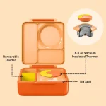 OmieBox Lonchera Térmica Bento para Niños - Melón / Anaranjado - Imagen 7