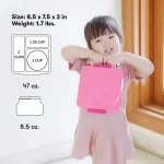 OmieBox Lonchera Térmica Bento para Niños - Rosado/Fucsia - Imagen 8