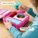 OmieBox Lonchera Térmica Bento para Niños - Rosado/Fucsia - Imagen 6