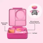 OmieBox Lonchera Térmica Bento para Niños - Rosado/Fucsia - Imagen 7