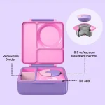 OmieBox Lonchera Térmica Bento para Niños - Rosado / Morado - Imagen 8