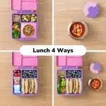 OmieBox Lonchera Térmica Bento para Niños - Rosado / Morado - Imagen 4
