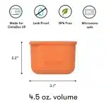 OmieBox UP Dip Containers Azul/Anaranjado - Set de 2 unidades - Imagen 5