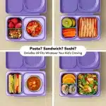 OmieBox UP Lonchera Térmica Bento para Niños - Morado - Imagen 6