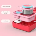 OmieBox UP Lonchera Térmica Bento para Niños - Rojo - Imagen 7