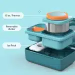 OmieBox UP Lonchera Térmica Bento para Niños - Verde Jade - Imagen 7