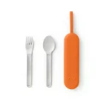 OmieBox UP Pod Set de Cubiertos de Acero Inoxidable - Anaranjado