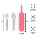 OmieBox UP Pod Set de Cubiertos de Acero Inoxidable - Rosado - Imagen 7