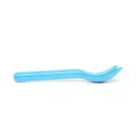 OmiePod Set de Cubiertos con Estuche de Silicona - Azul/Celeste - Imagen 5