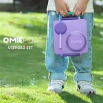 OmiePod Set de Cubiertos con Estuche de Silicona - Morado - Imagen 2