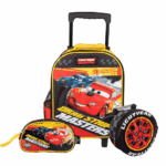 Pack Escolar Premium Cars Rayo McQueen: Mochila con Ruedas, Lonchera y Cartuchera