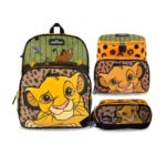 Pack de Mochila Premium El Rey León: Mochila de Espalda, Lonchera y Cartuchera