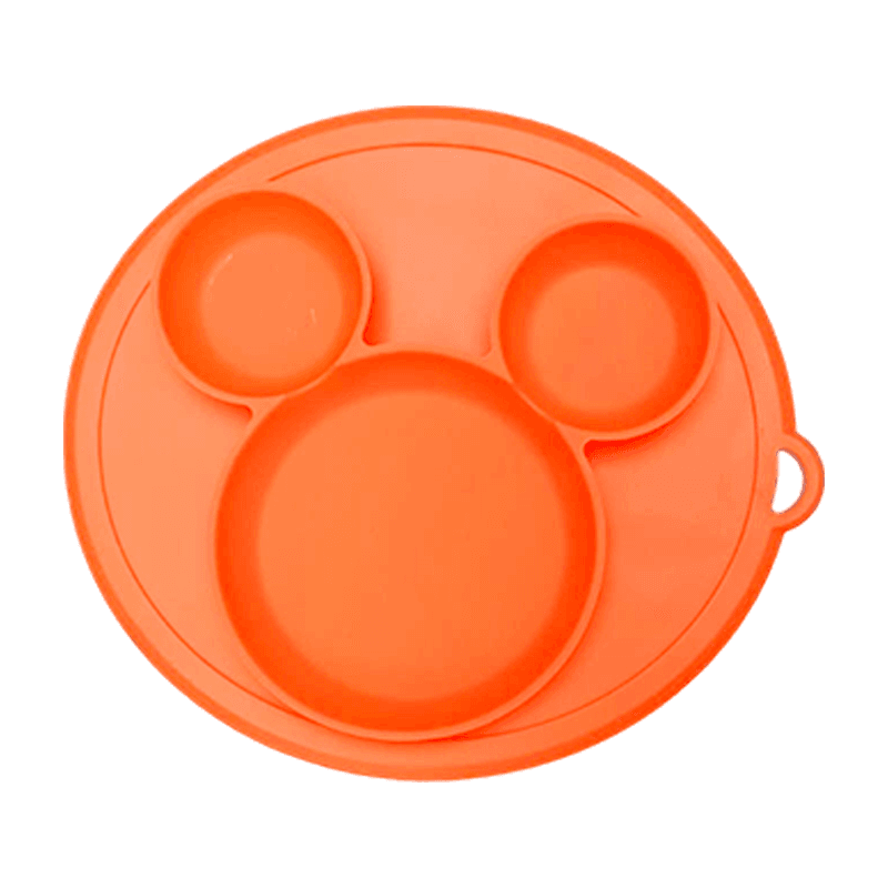 plato-mickey.png Plato de silicona Mickey Anaranjado - Imagen 1