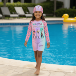 Ropa de Baño Enterizo Huntrix para Niños y Niñas - Protección UV50+