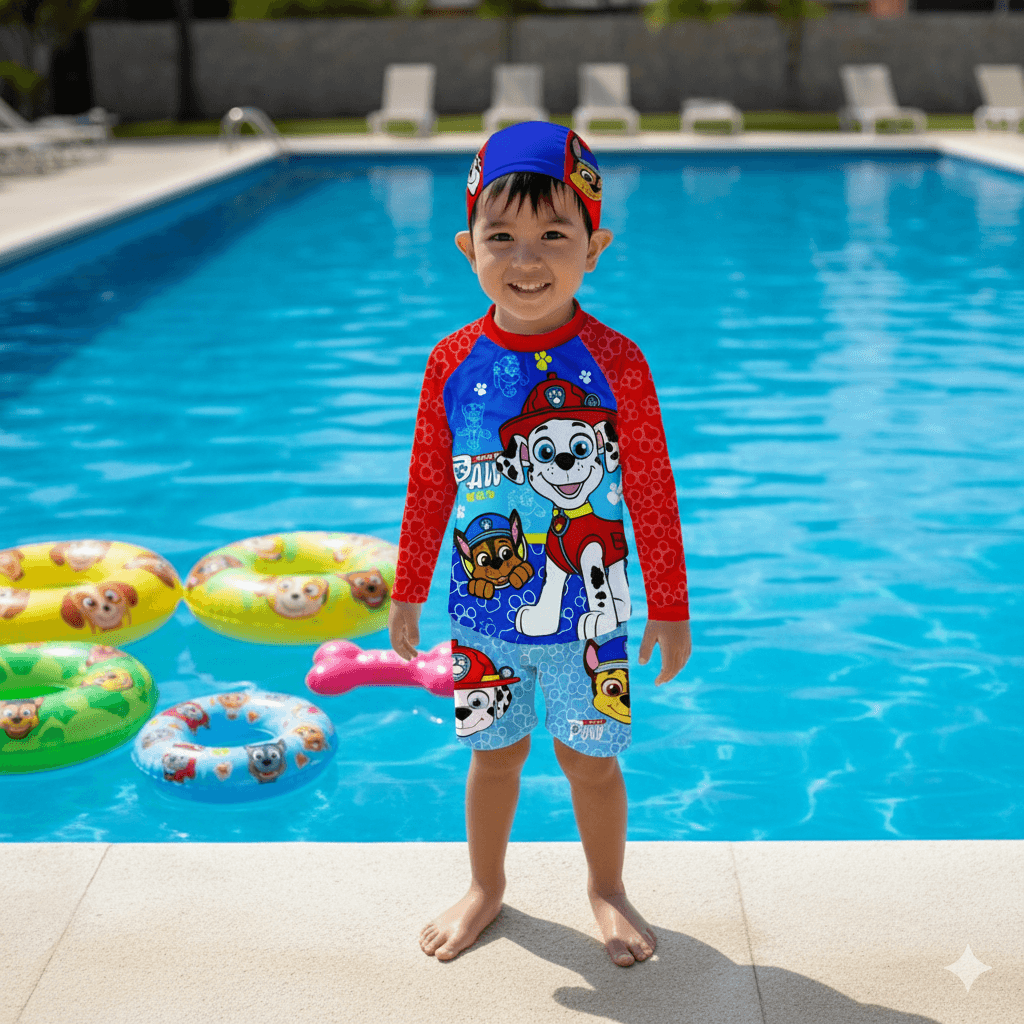 ropa-de-bano-paw-patrol-ninos-proteccion-uv50-la-mirilla-kids.png Ropa de Baño Paw Patrol para Niños: Conjunto Premium con Protección UV50+ y Gorro - Imagen 1