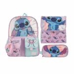 Pack de Mochila Premium Stitch: Colección Escolar Original 3 en 1