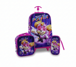 Set Maleta Full 3D EVA Triple Rueda Scool: Paw Patrol Skye y Everest