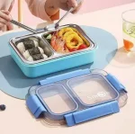 Taper bento de acero inoxidable 3 divisiones para niños - Imagen 4