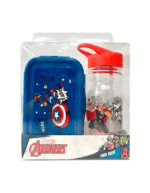 taper hermético y botella Avengers