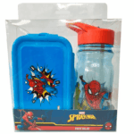 taper hermético y botella spiderman