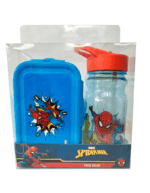 taper hermético y botella spiderman