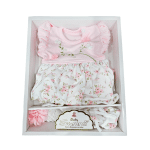 Vestido para Bebé Bordado Rosado