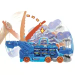 Pista Hot Wheels Remolque Tiburón T-Rex con Lanzador y Come Autos - Imagen 4