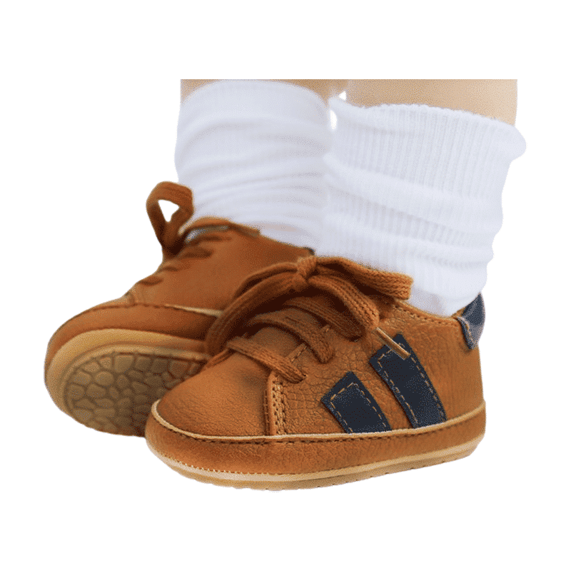 zapatitos-marrones-1.png ZAPATITOS BEBÉ SUELA BLANDA MARRON - Imagen 1