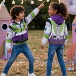 Casaca Cortaviento Buzz Lightyear impermeable para niño con diseño inspirado en Toy Story y forro micropolar.