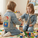 Casaca Jean Toy Story para niña color hielo con forro tipo carnerito y bordado frontal de Zigzag.